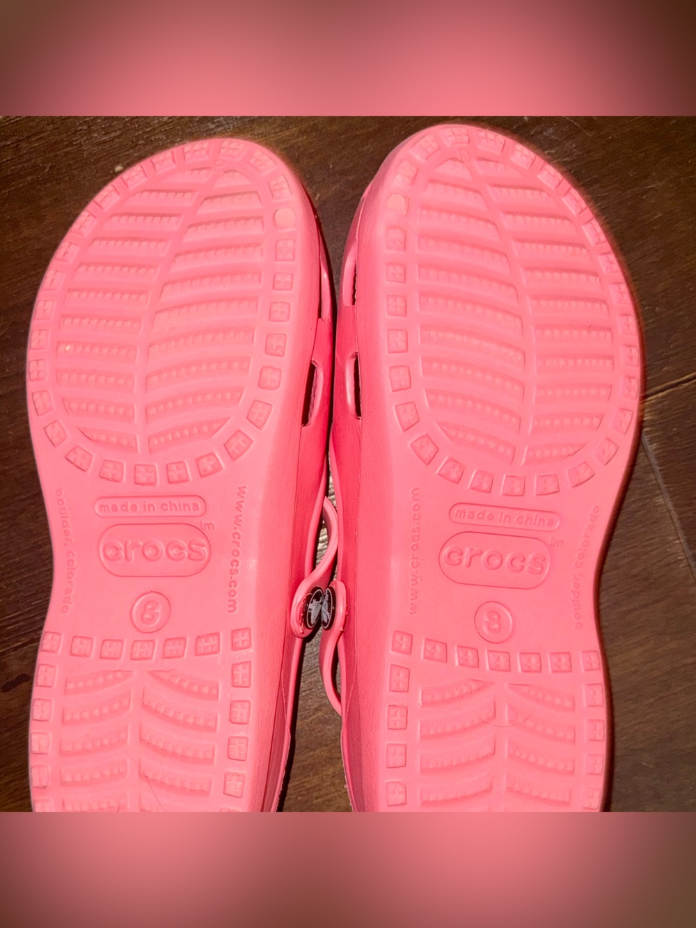 Crocs Mary Jane Shoes Women’s Size 8 Pink / Coral color Slip-On Comfort Clogs - Picture 4 of 4